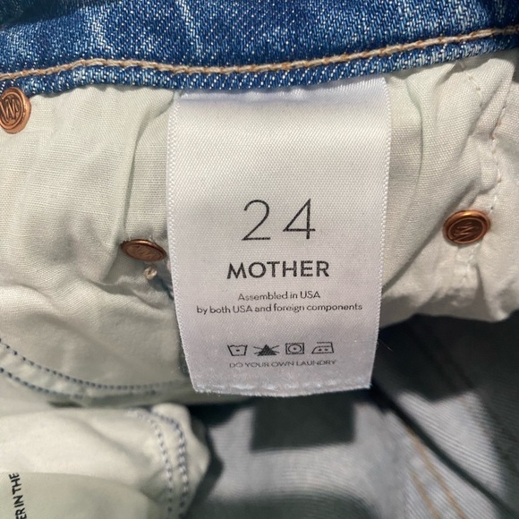 Mother The Insider Ankle Jeans in Bloom And Doom Medium Wash Size 24 Preppy - Picture 12 of 15